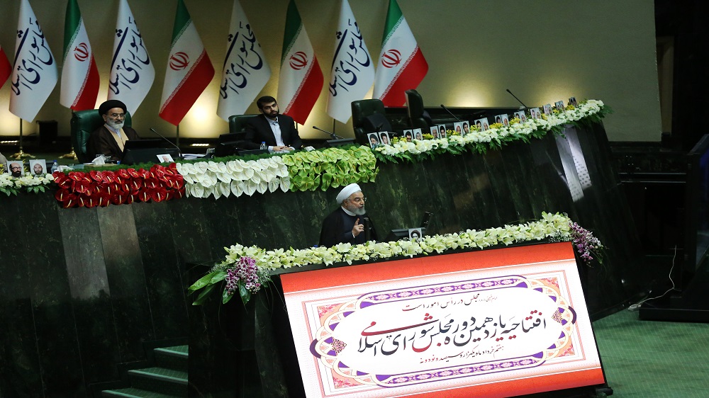 روحاني خاطب المجلس داعيا إلى التعاون رغم الاختلاف (الأناضول)