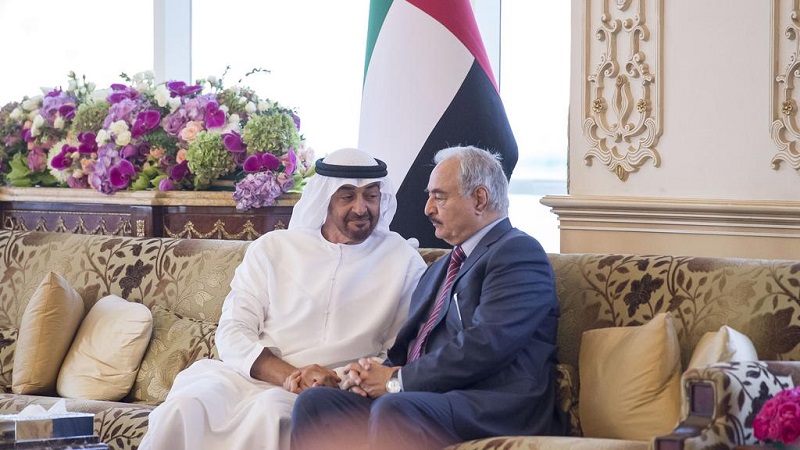 Mohammed bin Zayed Al Nahyan Crown Prince of Abu Dhabi Mohamed bin Zayed met with Field Marshal Khalifa Haftar in Abu Dhabi on April 10, 2017 (Getty)