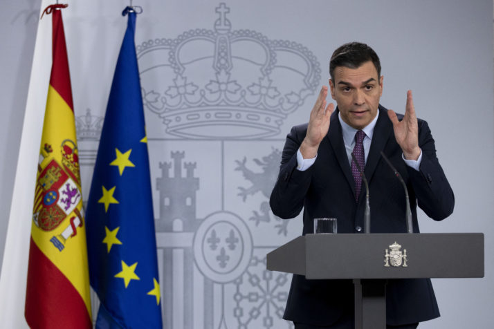 Spanish PM Sanchez addressing his nation [Getty]