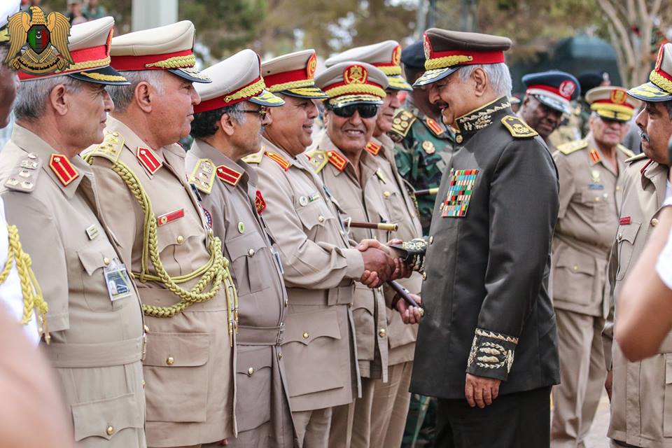  Khalifa Haftar and commanders of the Libyan National Army [Getty]