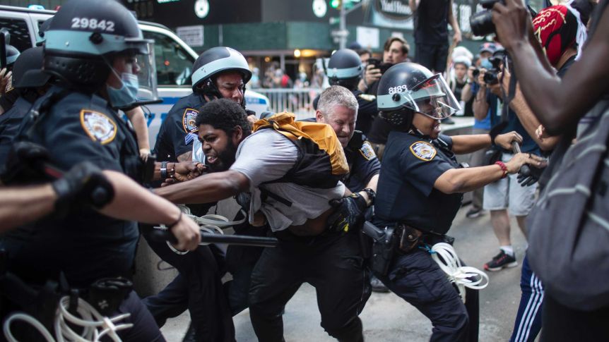 NYPD vehicles run over protesters in New York City (Reuters)