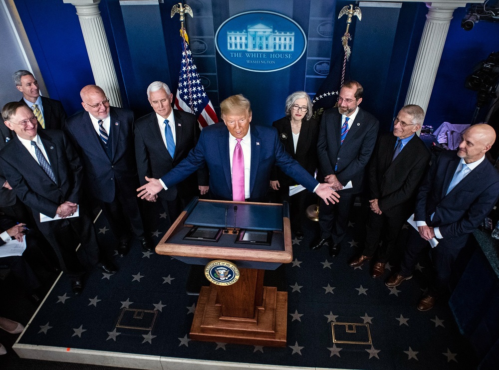 President trump and his Coronavirus advisors [Getty]